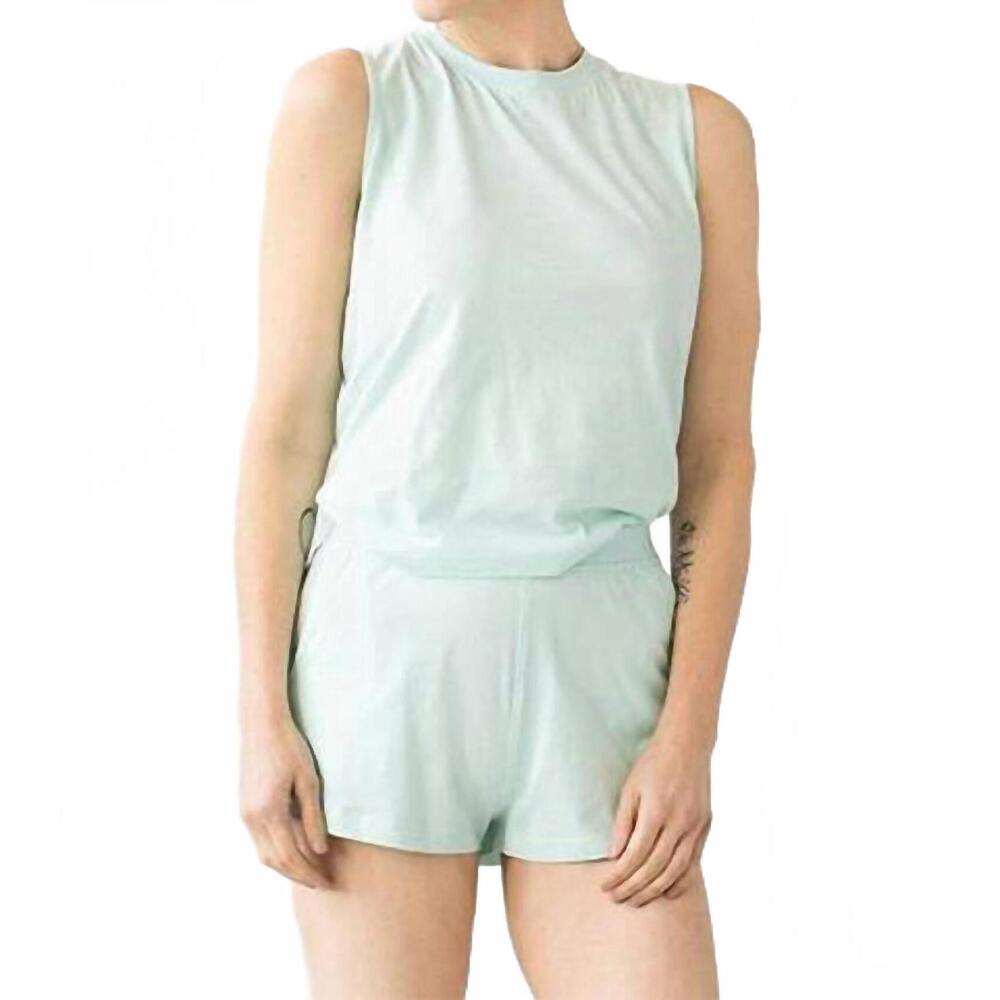 NEW SALUA pima cotton muscle tee in sea glass